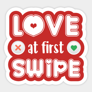 Love at first swipe Sticker